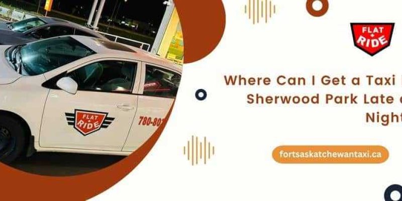 Taxi in Sherwood Park Late at Night